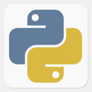 Pythonschlange-Aufkleber Quadratischer Aufkleber