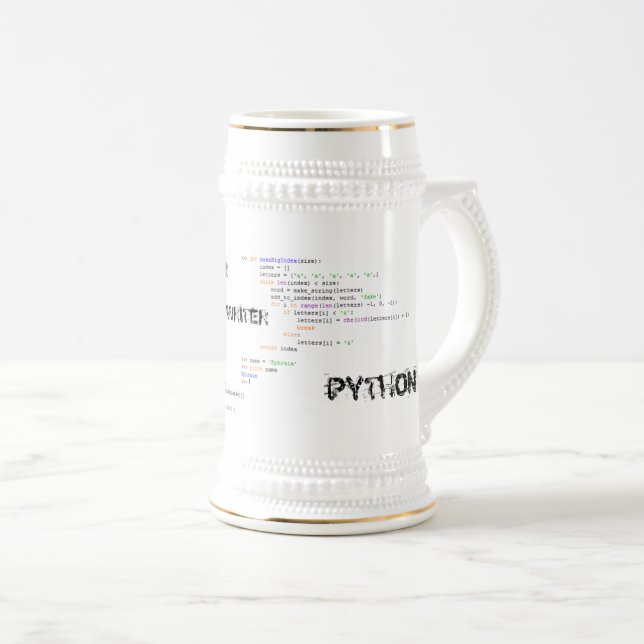 Pythonschlange-Schale Bierglas (VorderseiteRechts)