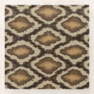 Pythonschlangeschlangenhautmuster 2 glasuntersetzer