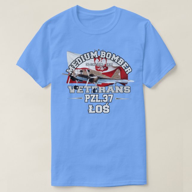 PZL37 oder mittelgroßer polnischer Bomber T-Shirt (Design vorne)