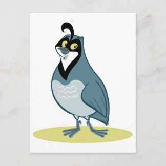 Q ist für Quail Postkarte
