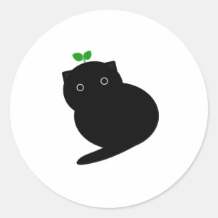 Q Katze Runder Aufkleber