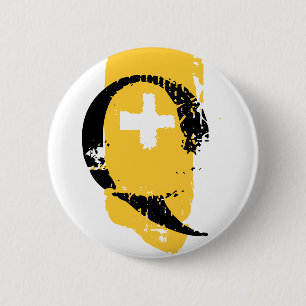 Q Monogramm Button