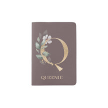 Q Monogramm Floral Personalisiert
