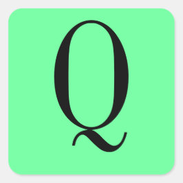 Q QUADRATISCHER AUFKLEBER