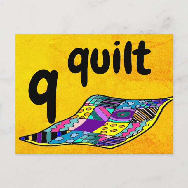 q - Quilt-Flash-Karte Postkarte (Vorderseite)
