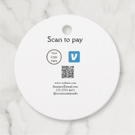 Q R Code venmo scannen, um Logokombination Social  Geschenkanhänger