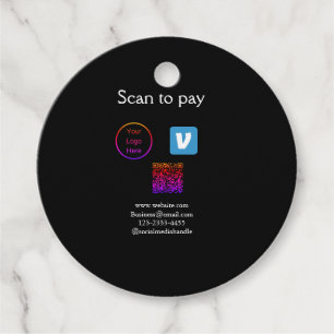 Q R Code venmo scannen, um Logokombination Social  Geschenkanhänger