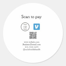 Q R Code venmo scannen, um Logokombination Social 