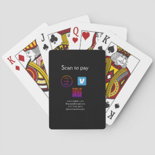 Q R Code venmo scannen, um Logokombination Social  Spielkarten