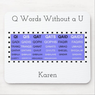 Q Worte ohne U-Gamehelfer Mousepad