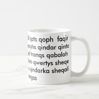 Q-Wörter Kaffeetasse