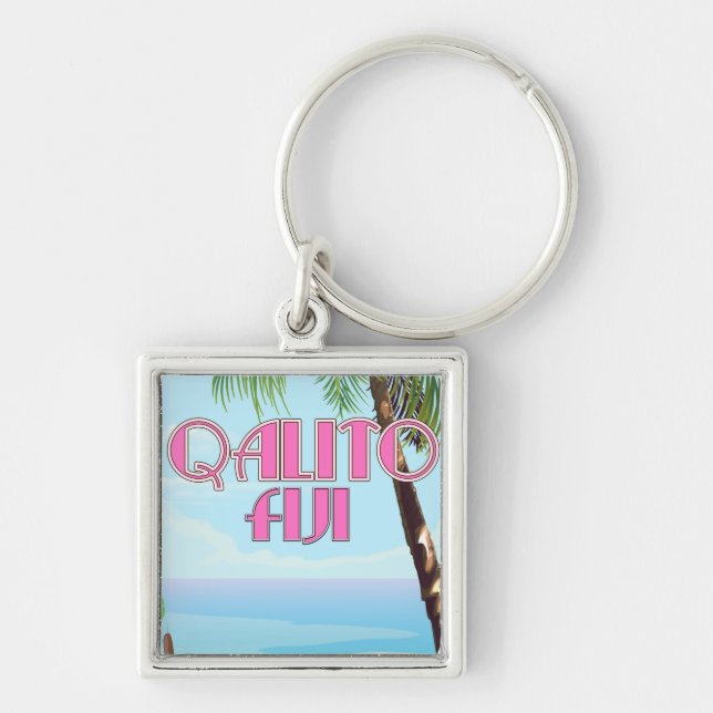 Qalito Fiji Reiseplakat Schlüsselanhänger (Vorne)