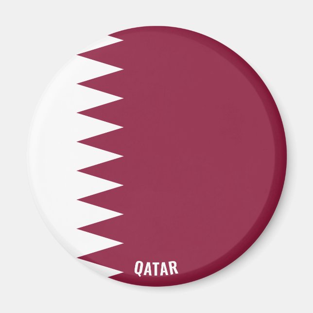 Qatar Flag Charming Patriotic Magnet (Vorne)