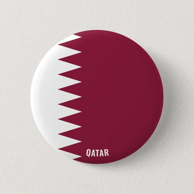 Qatar Flag Cute Patriotic Button (Vorderseite)