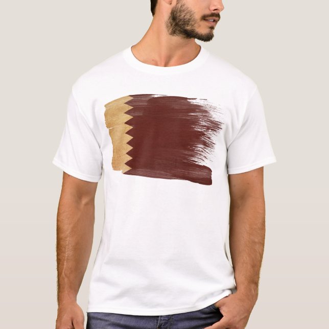 Qatar-Flagge T-Shirt (Vorderseite)