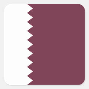 Qatar-Flaggen-Aufkleber Quadratischer Aufkleber