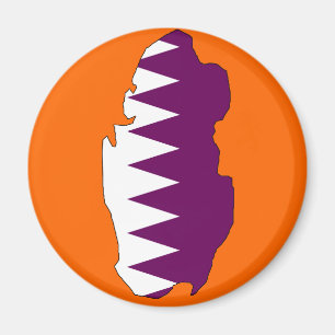 Qatar-Flaggenkarte Magnet