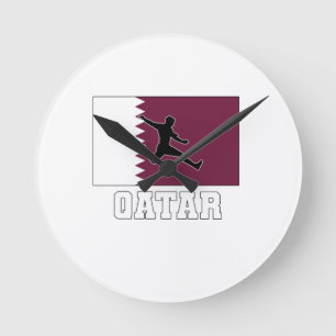 Qatar Football Football National Team Runde Wanduhr