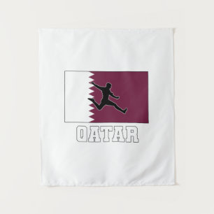Qatar Fußballnationalmannschaft Wandteppich