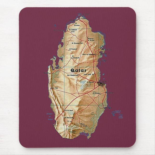 Qatar-Karte Mousepad (Vorne)
