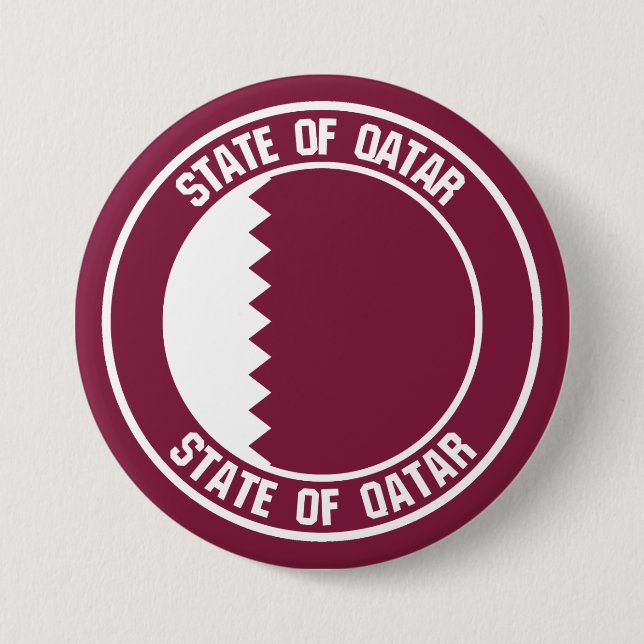 Qatar Round Emblem Button (Vorderseite)