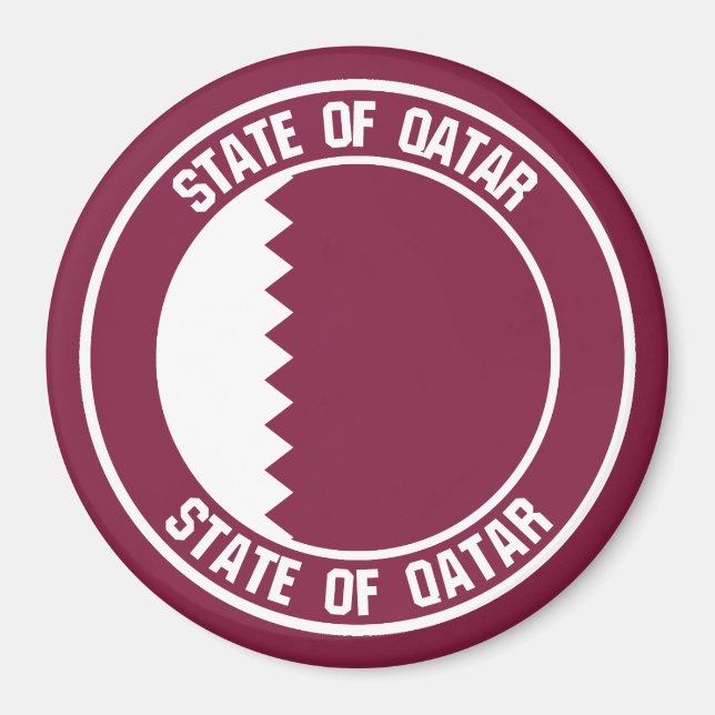 Qatar Round Emblem Magnet (Vorne)