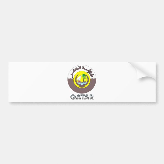 Qatar-Wappen Autoaufkleber (Vorne)
