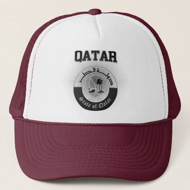 Qatar-Wappen Truckerkappe (Vorderseite)