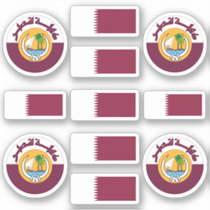 Qatari-Staatssymbole /Emblem und Flag Aufkleber
