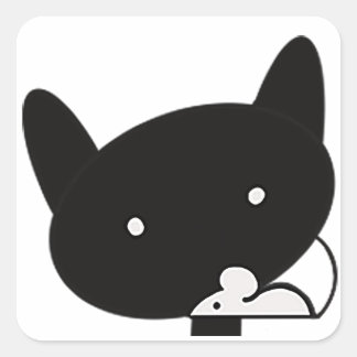 QatNMouse Avatar-Aufkleber Quadratischer Aufkleber