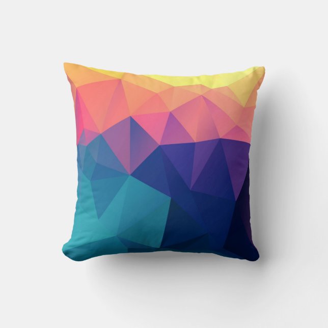 QDWAV • Coussin polygonal multicolore (Recto)