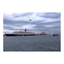 QE2 und QM2 bei NYC