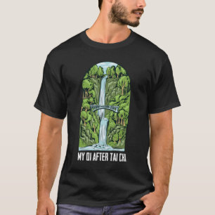 Qi Fluss Tai Chi Wasserfall Qi Energie T-Shirt
