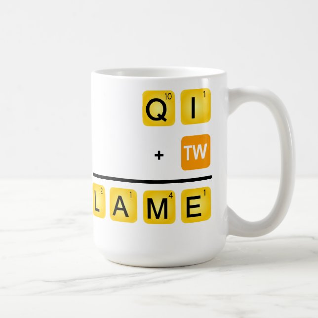 QI ist LAHM! Kaffeetasse (Rechts)