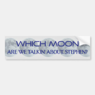QI Welcher Mond Autoaufkleber