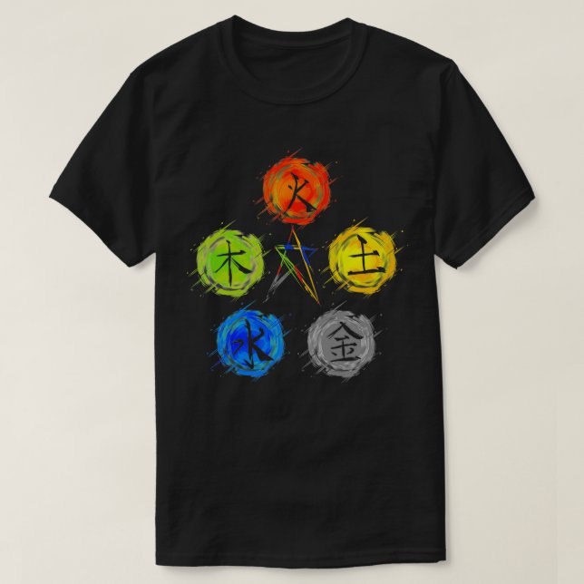 Qigong Five Elements Balance Tai Chi T-Shirt (Design vorne)