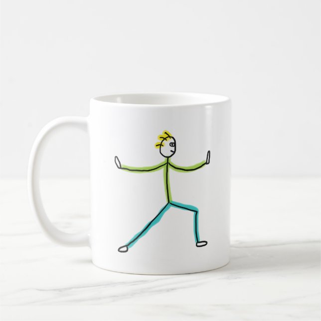 Qigong Stickman Kaffeetasse (Links)
