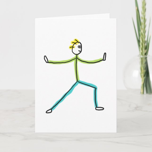 Qigong Stickman Karte (Vorderseite)