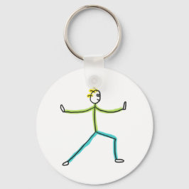 Qigong Stickman Schlüsselanhänger