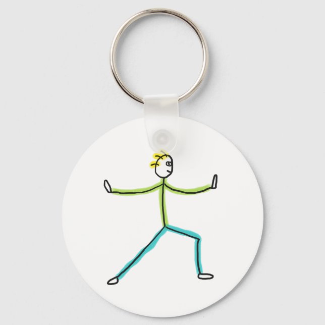 Qigong Stickman Schlüsselanhänger (Vorderseite)