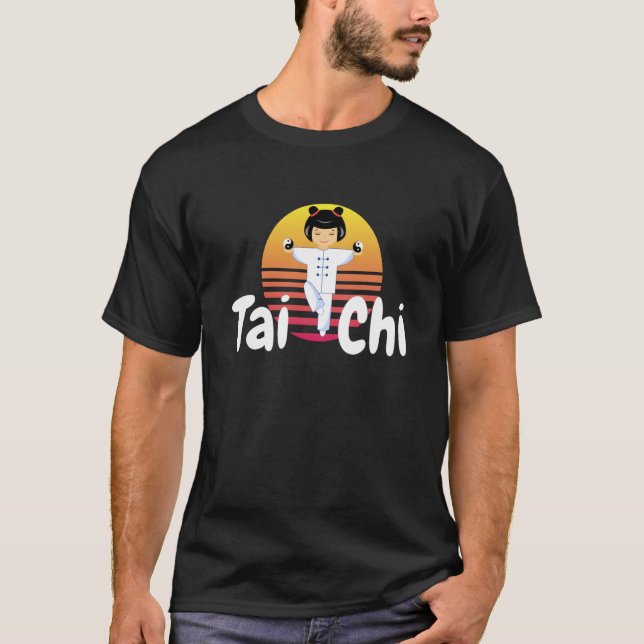 Qigong Tai Chi für Männer Frauen und Kinder auf de T-Shirt (Vorderseite)