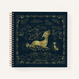 Qilin an der Erholung Golden Tapestes Notizbuch