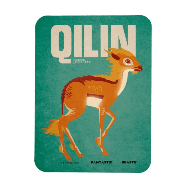 Qilin Vintag Graphic Magnet (Vertikal)
