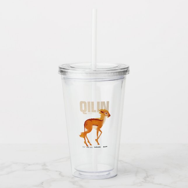 Qilin Vintage Graphic Acryltrinkbecher (Vorderseite)