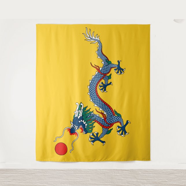 Qing-Dynastie (1890-1911): Flagge Wandteppich (Vorderseite)