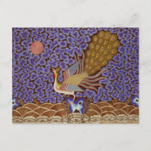 Qing-Dynastie-Rank-Abzeichen für Peacock Postkarte