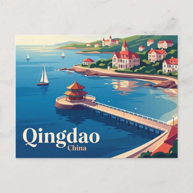Qingdao, China Postkarte (Vorderseite)