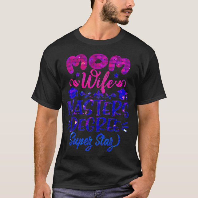 QMasters Grad Abschluss Mama Ehefrau MSW Business  T-Shirt (Vorderseite)