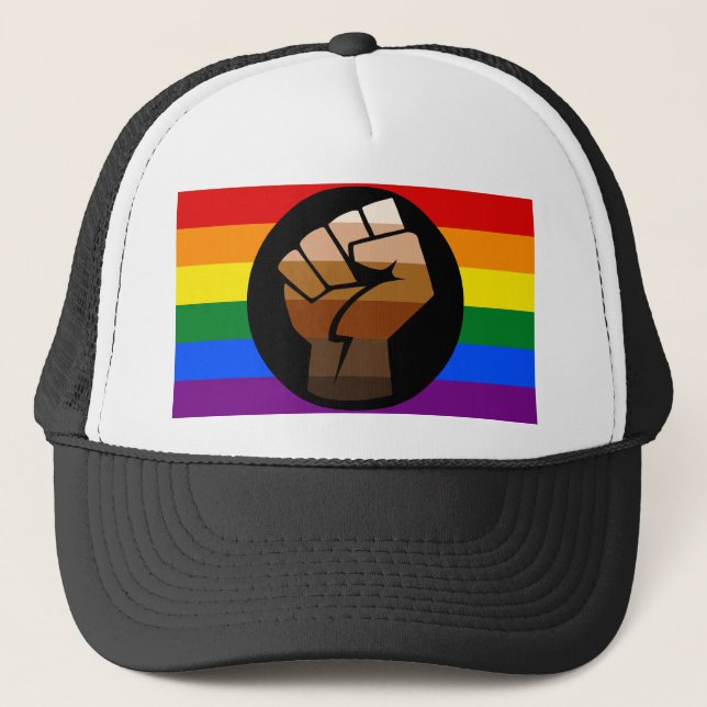 QPOC Pride Truckerkappe (Vorderseite)